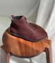 low boots natural 68089 maroon