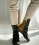 low boots circle 79005 grey mustard