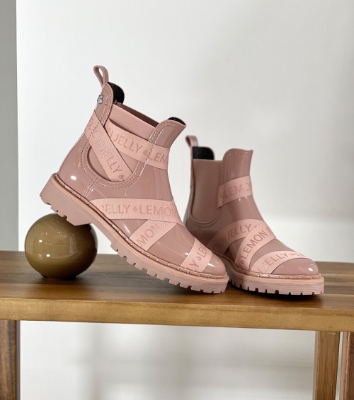 Bottines Chelsea De Pluie Lemon Jelly 'Eirwen' Pour Femme - PVC Imperméable, Doublure Fausse Fourrure, Fabriquées Au Portugal (Taille 36-42)
