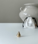 gold brass water drop incense holder