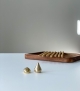 gold brass water drop incense holder - medium