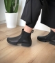 ankle boots work f black