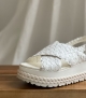 platform sandals nadine 9884 milk