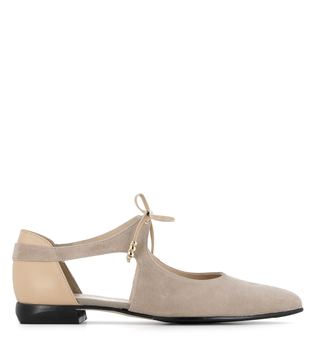 Pointed toe ballet flats Brunate 11401 beige nut