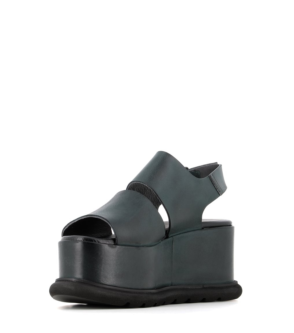 Ethical women sandals Lofina 2025 ottanio blue leather
