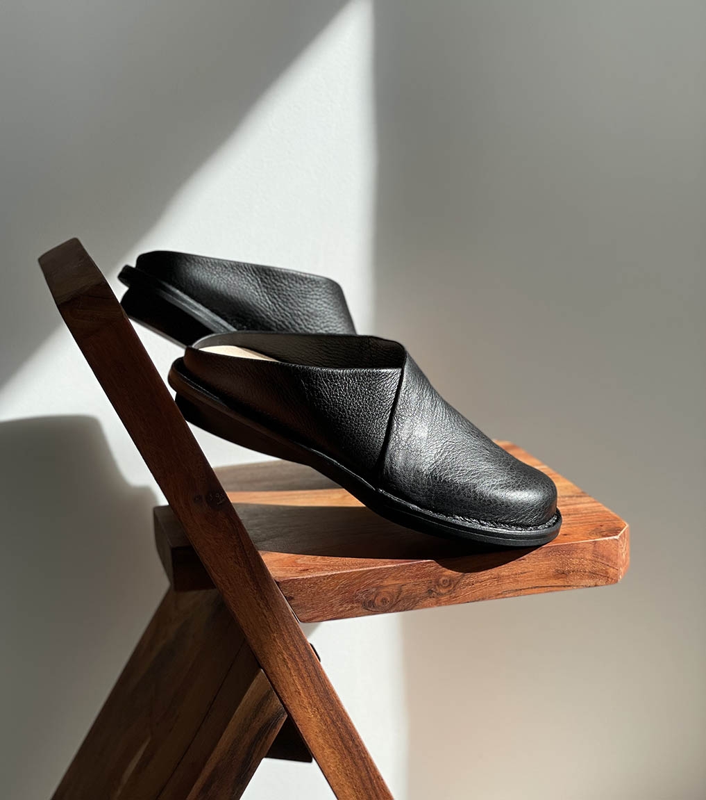 Slip on clogs Trippen Always f black ethical leather