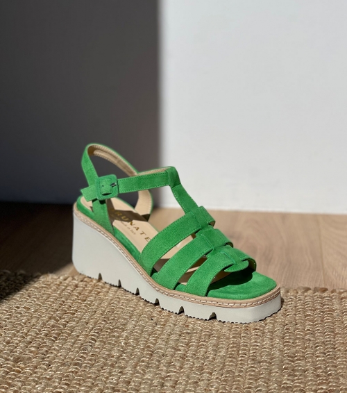 wedge sandals 59687 green