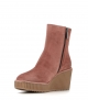 boots compensées claudia 10182 rose terracotta