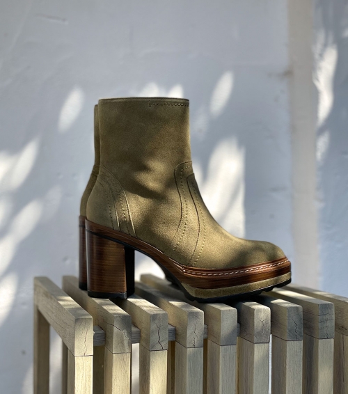 botines olivia 10086 caqui...