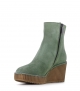 boots compensées claudia 10182 vert cedro