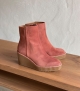wedge ankle boots claudia 10182 terracotta pink