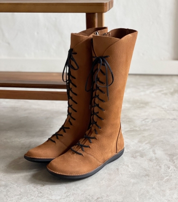 lace-up boots natural 68742...