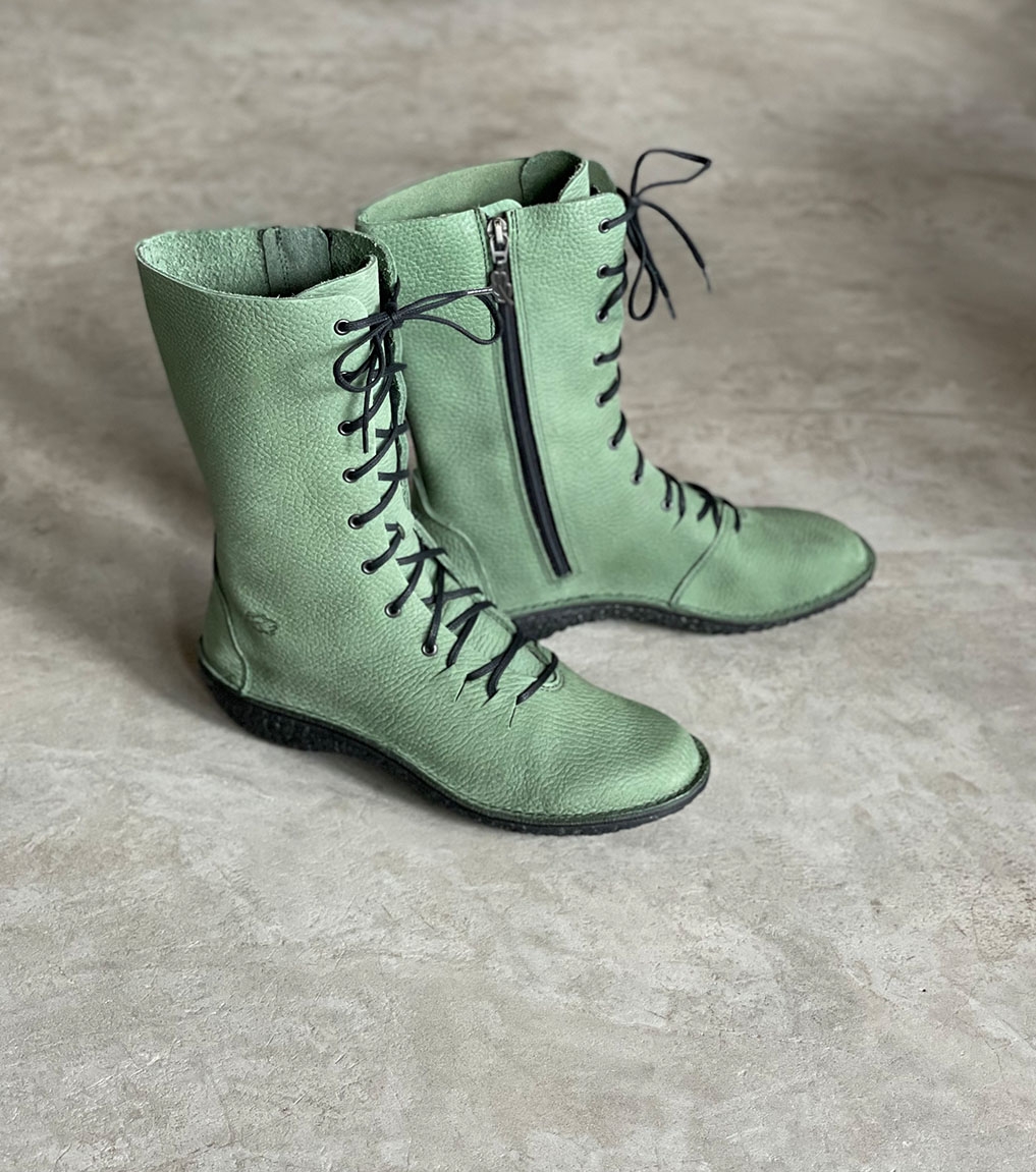 Lace-up Boots Loints of Holland Vliegert Fusion 37820 jade green