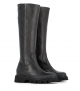 bottes cuir stretch nero 18581