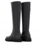 bottes cuir stretch nero 18581
