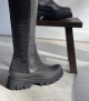 bottes cuir stretch nero 18581