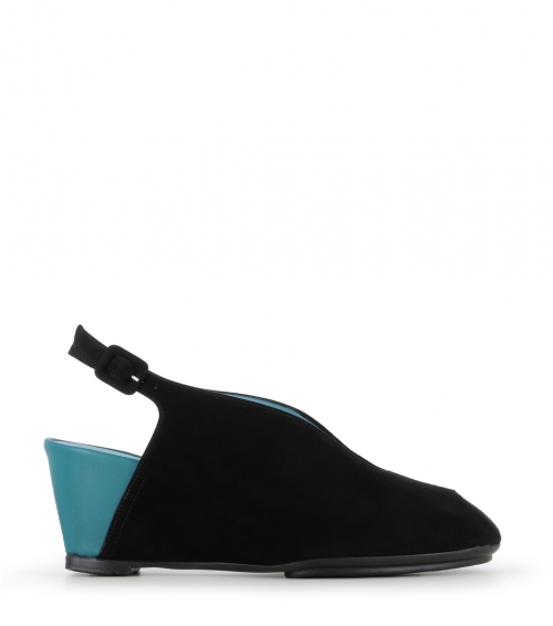 sandalias cambria negro turquesa
