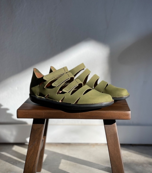 zapatos natural 68301 verde