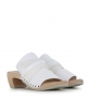 wooden slip-on clogs plant f white