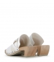 wooden slip-on clogs plant f white