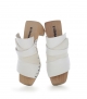 wooden slip-on clogs plant f white