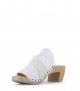 wooden slip-on clogs plant f white