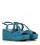 sandales compensées ankara 10280 turquoise royal