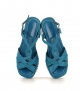 sandales compensées ankara 10280 turquoise royal
