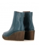 wedge ankle boots claudia 10182 petroleo blue