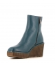 wedge ankle boots claudia 10182 petroleo blue