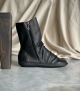 boots natural 68111 cuir lisse noir