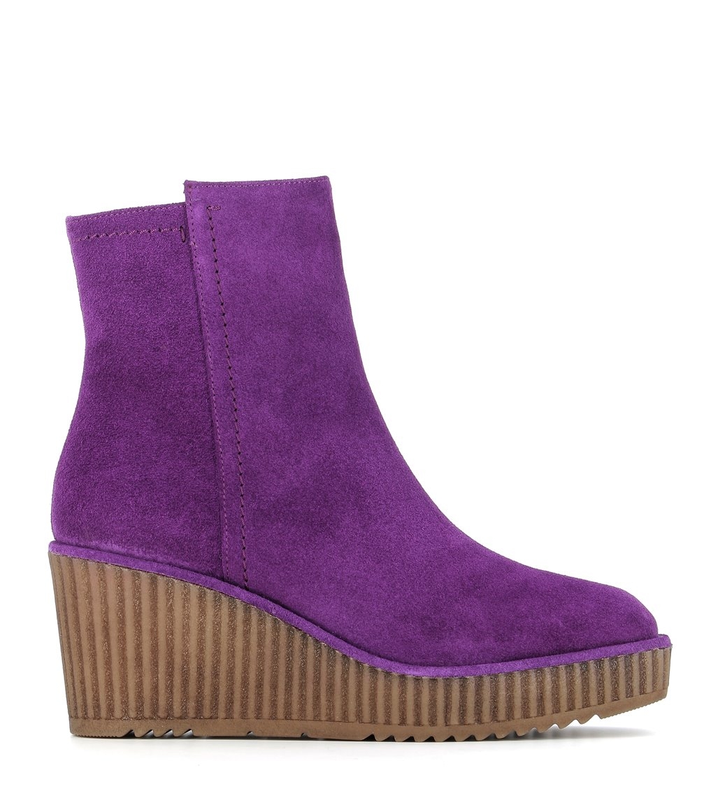 wedge ankle boots claudia 10182 purple
