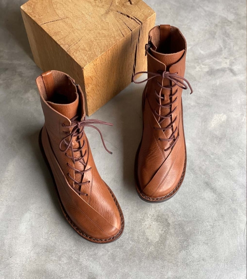 bottines flicker f brown camel