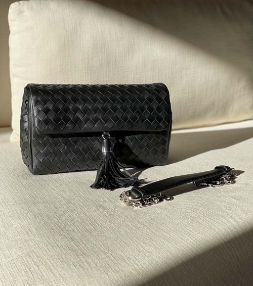 bolso trenzado v052 negro