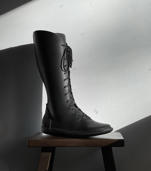 bottes natural 68742 noir lisse