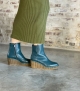 wedge ankle boots claudia 10182 petroleo blue