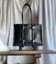 tote bag wood-bag b black