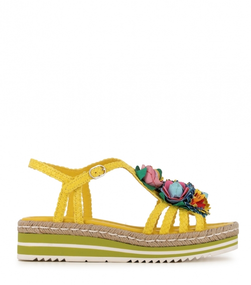 sandalias milan 9785 lemon flores