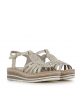 sandalias milan 10714 platino dorado