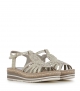 sandalias milan 10714 platino oro