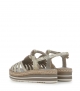 sandalias milan 10714 platino dorado