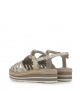 sandalias milan 10714 platino oro