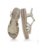 sandalias milan 10714 platino dorado