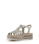 sandalias milan 10714 platino dorado