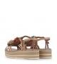 sandals milan 9785 rose gold flowers