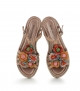 sandales milan 9785 or rosé fleurs
