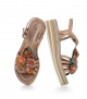 sandals milan 9785 rose gold flowers