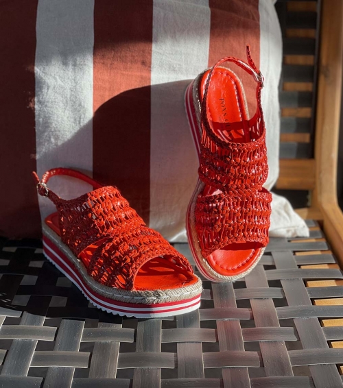 sandales milan 9786 mandarina rouge