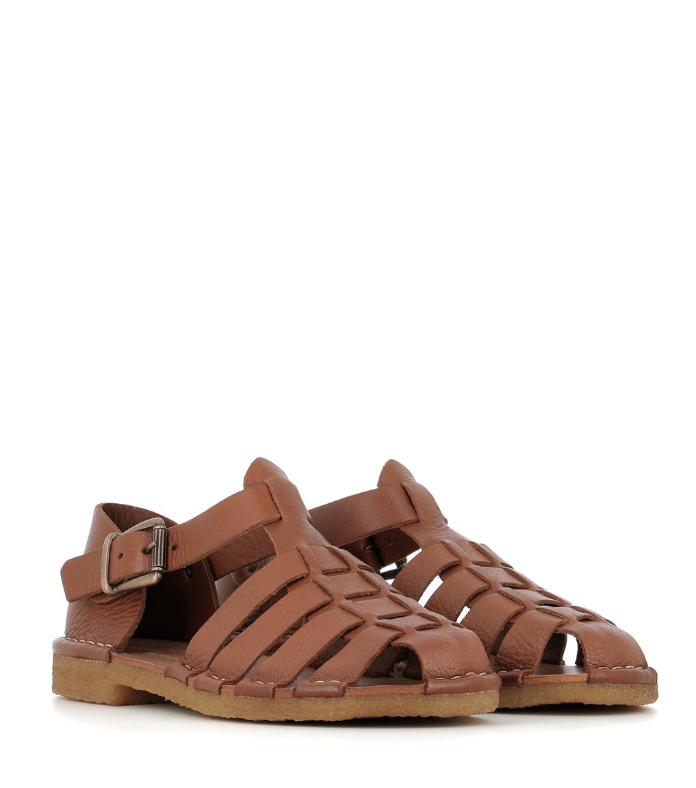 Fisherman women's sandals Punto Pigro San 18 tan soft leather