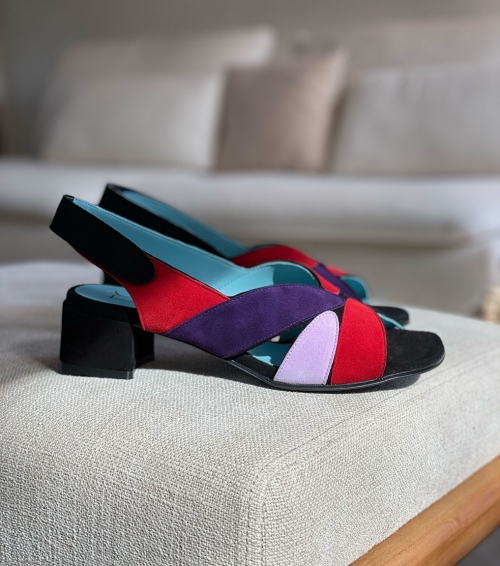 sandals pata violet red